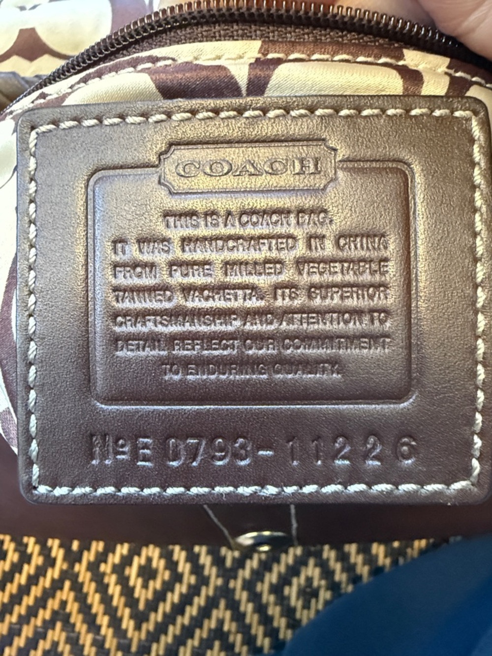 Vintage Y2K coach vachetta whipstitch ergo belted flap 11226 - Picture 10 of 14